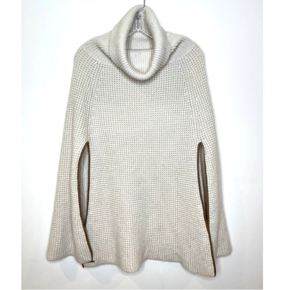 Lauren Ralph Lauren Off-White Turtleneck Poncho